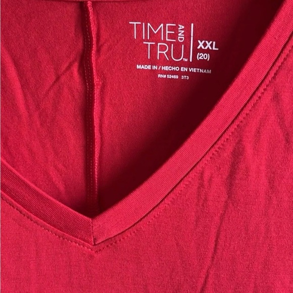 Time and Tru Women's Hi-Low Sleeveless Relaxed Fit Tank Top Size XXL (20) Red - Picture 10 of 11